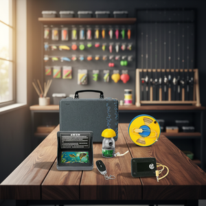 Caméra de pêche sous-marine WiFi 4K, 30 m, objectif fisheye, vidéo, étanche IP68, écran LCD, batterie au lithium écologique, détecteur de poissons - Product Image 1