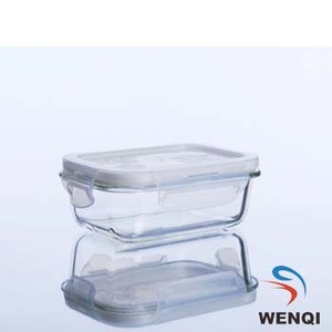 Cam gıda konteyner depolama cam kavanoz cam silikon conta ile ve plastik kapaklı - Product Image 3