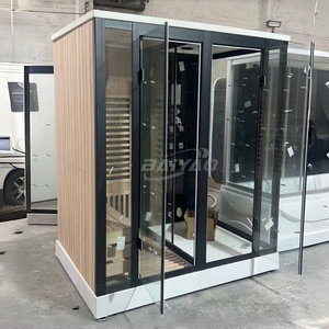 <span class=keywords><strong>Prix</strong></span> bon marché Combo douche sauna à vapeur avec pruche/cèdre/<span class=keywords><strong>bois</strong></span> massif finlandais avec chauffage traditionnel poêle Spa Sauna chambres - Product Image 2
