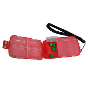 Promotional Gift Lanyard Portable Plastic 7 Days Small Pill Box Portable Medicine Pill Box