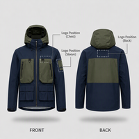 Vestes de randonnée imperméables bleu marine avec poches cargo utilitaires pour hommes – Vestes d'extérieur pour hommes – Fabricant OEM personnalisé