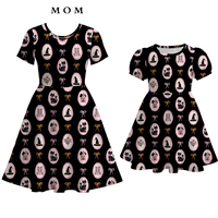 Robe d'été respirante à manches courtes pour fille, motif princesse, assortie mère-fille, collection Halloween, ODM