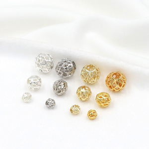 Gold Plated Openwork <b>Spacer</b> Beads Copper Jewelry Findings For DIY Handmade Accessories D80 - Product Image 1