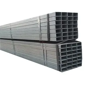 Zinc Coated Pipe Galvanized Rectangular Hollow Section Rectangular Carbon Steel Pipe and Tube For Electric tr