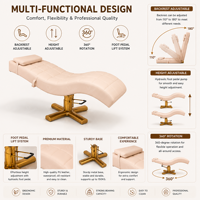 Lit de massage multifonctionnel moderne pliable et réglable avec dossier incurvé pour salon de beauté et usage commercial en salon de séjour - Salon