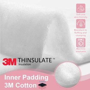 Masque de sommeil lesté en flanelle tricotée douce 100% occultant la lumière avec sangle élastique réglable et logo - Product Image 5