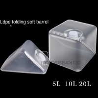 Seau souple portable en plastique 5L/10L/20L, forme carrée, barils pliables, impression sérigraphiée, pour liquides de désinfection, stockage Cubitainer