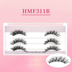 <span class=keywords><strong>Faux</strong></span> <span class=keywords><strong>cils</strong></span> volumineux dramatiques, <span class=keywords><strong>cils</strong></span> demi-<span class=keywords><strong>cils</strong></span> à presser doux, application rapide, imperméables, autocollants - Product Image 1