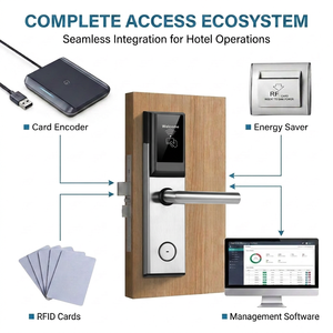 <span class=keywords><strong>Serratura</strong></span> RFID per Hotel di Alta Qualità con Sistema di Gestione Gratuito, Sblocco con Chiave RFID, <span class=keywords><strong>Serratura</strong></span> <span class=keywords><strong>Elettrica</strong></span> Intelligente per Porte, <span class=keywords><strong>Ingresso</strong></span> Senza Chiave - Product Image 2