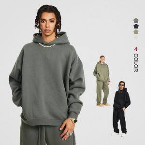 Pulls à capuche personnalisés Sweat-shirt à capuche en coton surdimensionné Sweat à capuche unisexe lourd - Product Image 1