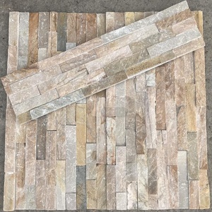 Thiết kế hiện đại đá tự nhiên Veneer tường ốp màu xám bên ngoài cho khách sạn biệt thự Chống xói mòn kháng phân chia bề mặt - Product Image 2