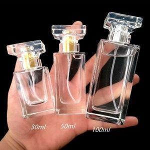 Flacon de <span class=keywords><strong>parfum</strong></span> vide en verre, bouteille de luxe, rectangulaire, plate, recharge, atomiseur, flacon en argent, or, 1oz, 2oz, 30ml, 50ml, 100ml - Product Image 5