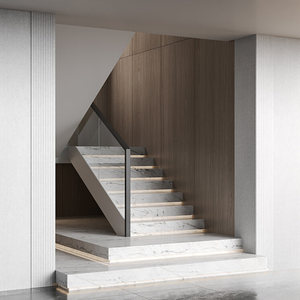Escalera Recta <span class=keywords><strong>de</strong></span> Lujo <span class=keywords><strong>de</strong></span> Alta Gama con Diseño Moderno, Peldaños <span class=keywords><strong>de</strong></span> Mármol y Piedra <span class=keywords><strong>de</strong></span> Cuarzo <span class=keywords><strong>para</strong></span> el Hogar, Escalera <span class=keywords><strong>de</strong></span> Dos Pisos - Product Image 2