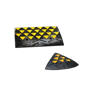 Non-slip rubber ramp roadside cable tray protection cover