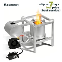 Poêle à huile portable polyvalent pour l'extérieur, conception sans fumée, alimenté à l'huile, en acier inoxydable, puissance de chauffage de 30-40 kW, flamme réglable
