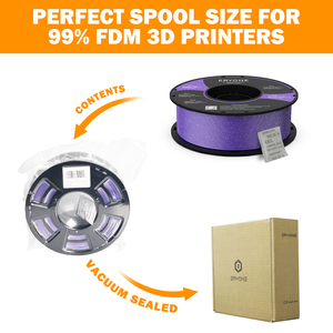 Filament 3D en <span class=keywords><strong>PLA</strong></span> 1.75mm, Filament scintillant/paillettes violet, erone pour imprimante et stylo 3D, 1KG, 1 bobine - Product Image 6