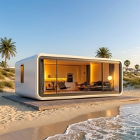 Maisons Modulaires Économiques en Acier de 20 et 40 pieds, Type Pod, Bureau, Cabine Apple pour Chambre, Cuisine, Solution de Tiny House