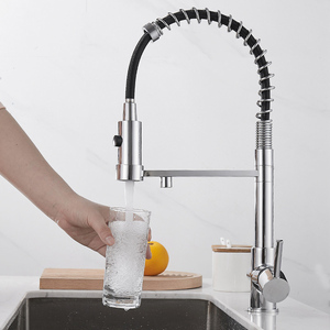 Смеситель кухонный из нержавеющей стали с двойной ручкой - Product Image 4