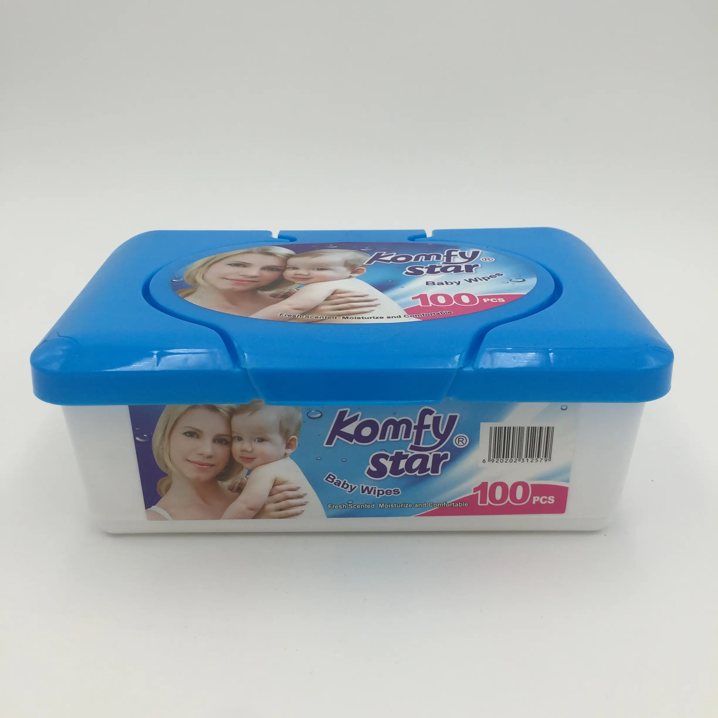 Lingettes humides pour bébé avec aloé et Vera, contrôle de pièces, sans alcool, poudre pour bébé, parfum antibactérien