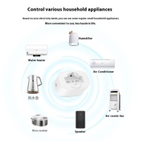 SIXWGH Italien Standard WiFi Smart Power Socket Alexa Voice Control 16A EU Plug Android Remote Access Bar Design ABS Material No