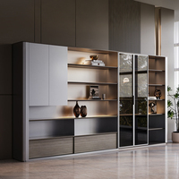 Bureau de direction moderne et minimaliste, style luxe haut de gamme, grand bureau modulaire en MDF, combinaison de meubles de bureau