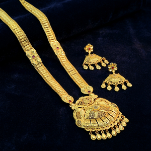 Wholesale Women's Brass 14K 18K 24K Micro Gold Plated Cable Chain <b>Long</b> Forming Traditional Wedding Fashion <b>Necklaces</b> Set - Product Image 3