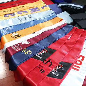 جودة عالية للكبار 60 "تخرج طويل ساتان سرق الفراغات عادي وشاح المدرسة للجميع - Product Image 6