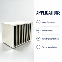 Grille de ventilation acoustique |   Prise d'air insonorisante et résistante aux intempéries pour usines, usages industriels et bâtiments commerciaux