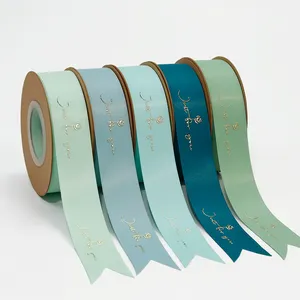 Wholesale Polyester Silk Custom Printed Satin Ribbon 4 Cm Roll For Decoration