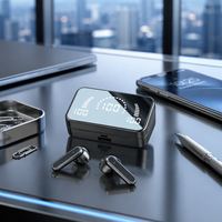 Earbuds Nirkabel TWS Ztxion 5.1 Laris Manis, Tahan Air IPX-5, Dilengkapi Mikrofon, LED, Cermin, In-Ear, Daya Tahan Baterai 3 Jam, Volume Dapat Diatur
