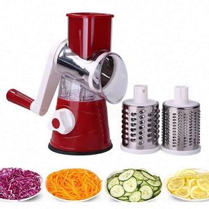 Cheap Price Rotary Cheese Grater and <b>Vegetable</b> <b>Chopper</b> Hand Operated with Suction Base Stainless Steel PP Manual <b>Vegetable</b> Tools - Product Image 2