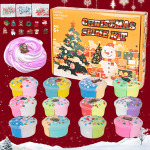 ชุดทำสไลม์เนยคริสต์มาส สไลม์มินิ น่ารัก มีชาร์ม กลิ่นหอม สไลม์สำเร็จรูป ของชำร่วย ของเล่นนุ่ม ยืดหยุ่น บรรเทาความเครียด - Product Image 3