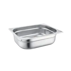Bupex SS201 Chafer اقتصادي عالي الجودة 9L-2 قابل للطي طبق تسخين من الفولاذ المقاوم للصدأ GN1/2x2 تدفئة طعام الفندق المطعم - Product Image 5