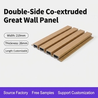 Panneau mural extérieur WPC à grain de bois 3D gaufré de qualité supérieure, 2e génération, co-extrusion, excellent revêtement mural pour façade de bâtiment moderne