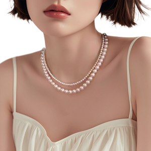 Yuanzhen <span class=keywords><strong>Manka</strong></span> Rosa collar de perlas - Product Image 1