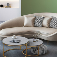 Ensemble de fauteuils en velours créatifs, artistiques, modernes et minimalistes, designs incurvés sur mesure pour salon de beauté, hall d'hôtel, magasin