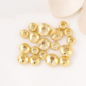 <b>Copper</b> Beads D123 Gold Plated Round Spacer For <b>Bracelet</b> Making 18K Pure Gold <b>Copper</b> Abacus Beads DIY Jewelry Components - Product Image 3