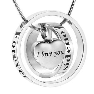 Forever in My Heart, <span class=keywords><strong>ya</strong></span> <span class=keywords><strong>No</strong></span> junto a mi lado collar urna conmemorativo de cremación para cenizas colgante joyería-i love you - Product Image 1