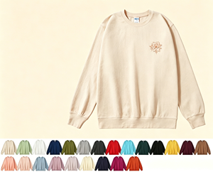 เสื้อสเวตเชิ้ตคอกลมแบบสวมใส่สบาย ราคาคุ้มค่า ผลิตจากผ้าฝ้าย 80% โพลีเอสเตอร์ 20% เหมาะสำหรับทุกเพศทุกวัย พร้อมลายพิมพ์ DTF - Product Image 1