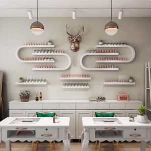 Nail Salon Display Rack Wall Mounted Iron Golden Pink <b>Black</b> White Nail <b>Polish</b> Display Rack Display - Product Image 4