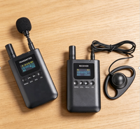 Penerima Audio Pemandu Wisata 7510R, Frekuensi 2.4GHz Seluruh Dunia, Jangkauan Audio Stabil 200m, 999 Saluran yang Dapat Disetel, Warna Casing Kustom