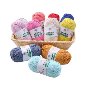 50g Milk Cotton Crochet Yarn for Crocheting and Knitting Craft Project,  Assorted Starter Crochet Kit Yarn Bulk for Adults and Kids