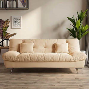Sofá Modular Estilo Francés Color Crema 2025, de Doble Uso, para Sala de Estar, Ideal para Apartamentos Pequeños, con Cama Plegable y Tapicería de Tela - Product Image 2