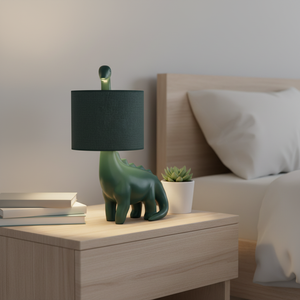 <span class=keywords><strong>Lampada</strong></span> da Tavolo a Forma di Dinosauro Giocosa e Fantasiosa, Luce Notturna Creativa in Resina Verde Foresta a Forma di Brachiosauro per la Cameretta dei Bambini - Product Image 2