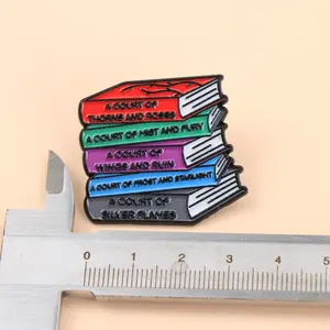 Shmik Fantasy Romance Romans par l'auteur américain Sarah émail métal drôle épinglettes broches Badges bijoux - Product Image 5