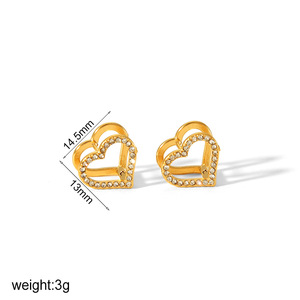 <b>Clip</b>-on Earrings <b>Star</b> Shape Zinc Alloy 18k Gold Plated Party Jewelry TE6898-FW - Product Image 5