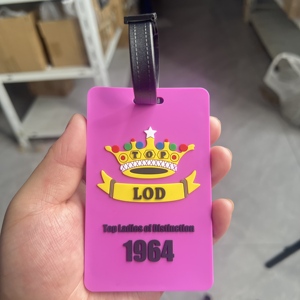 Etiqueta de Equipaje de Silicona con Diseño de Logotipo 3D de Lujo de 10.5*6.5 CM, Símbolo Masónico de la Hermandad Griega Divina 9, OES, etc. - Product Image 5