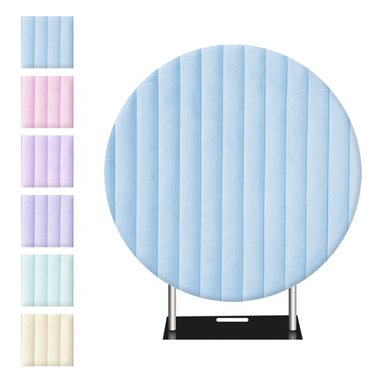 День Рождения Вечеринка свадьба Мероприятия Малыш Синий чехол круглая бархатная круглая декорация 6.5ft круглая подставка Чехлы детский душ фон