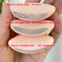 Modèles réalistes en silicone pour la pratique de l'extension des cils multicouches désordonnés pour les pros