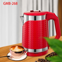 Bouilloire électrique à double paroi Cool Touch 1,7 L, intérieur en acier inoxydable 304, anti-brûlure, arrêt automatique, usage domestique, classe énergétique A+